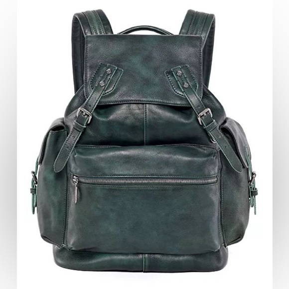 Free People x Old Trend Bryan Backpack Green NWT - Picture 1 of 17